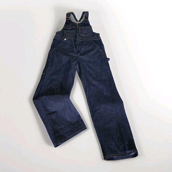 Big Bill Bib Overall Mens 36 R Navy Denim 92 NAY 47246 Carpenter Unlined Pockets - Picture 9 of 16